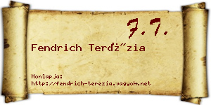 Fendrich Terézia névjegykártya