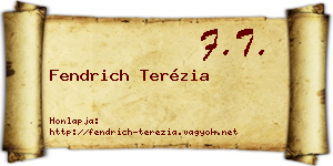 Fendrich Terézia névjegykártya